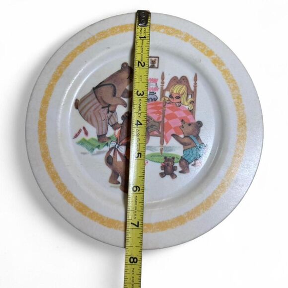 VTG Oneida Goldilocks Three Bears Children's Plate 7.5" - Picture 6 of 6